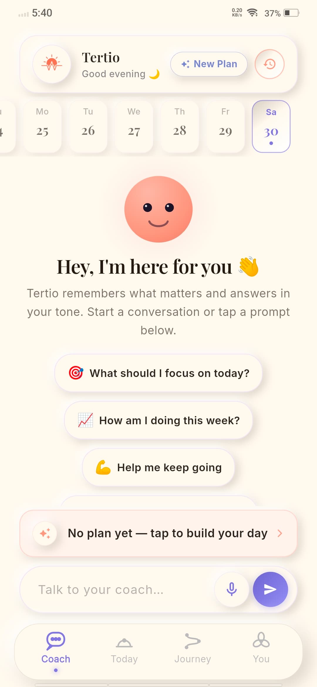 App screen